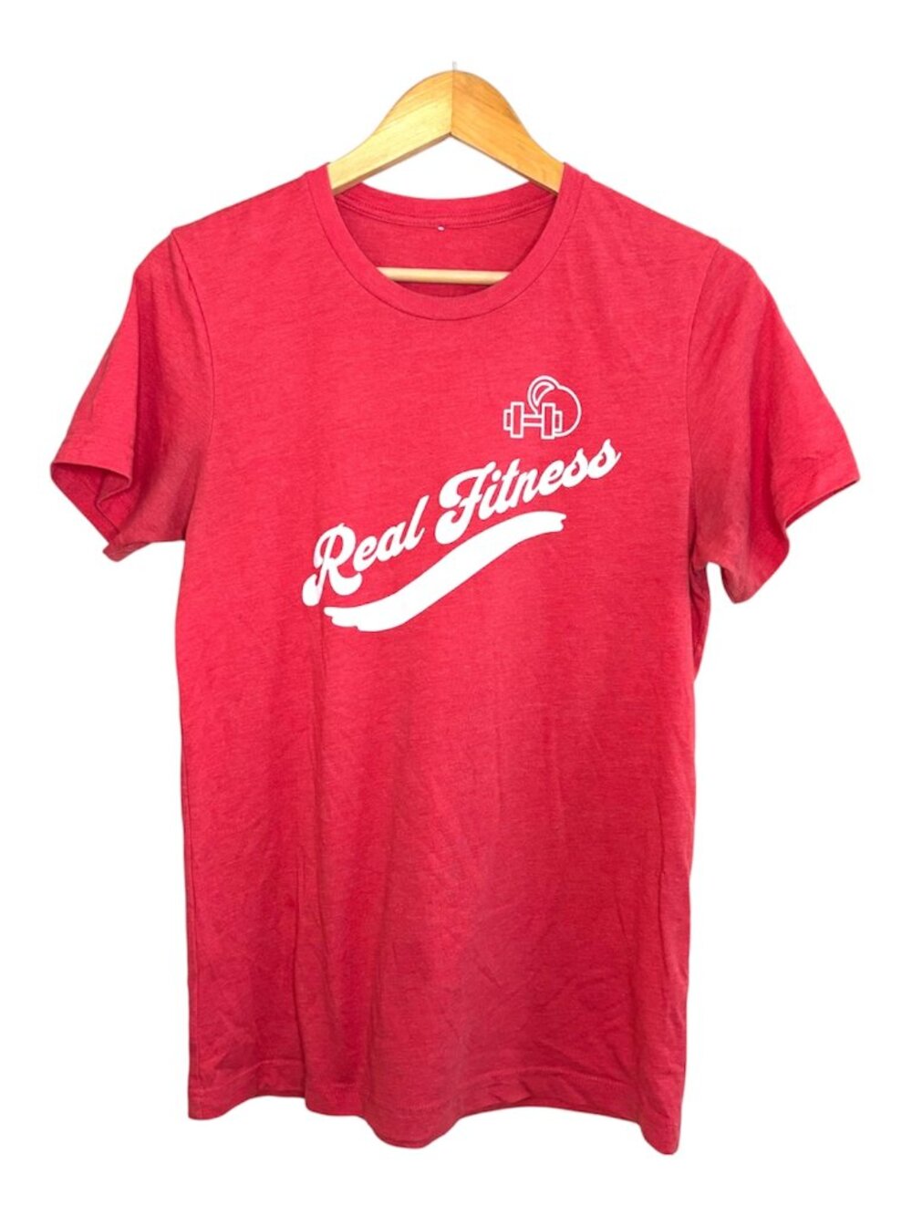 Red Fitness TShirt - Mens size S - Iconic Font